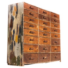 1950s French Bank of Workshop Drawers, Twenty Four Drawers