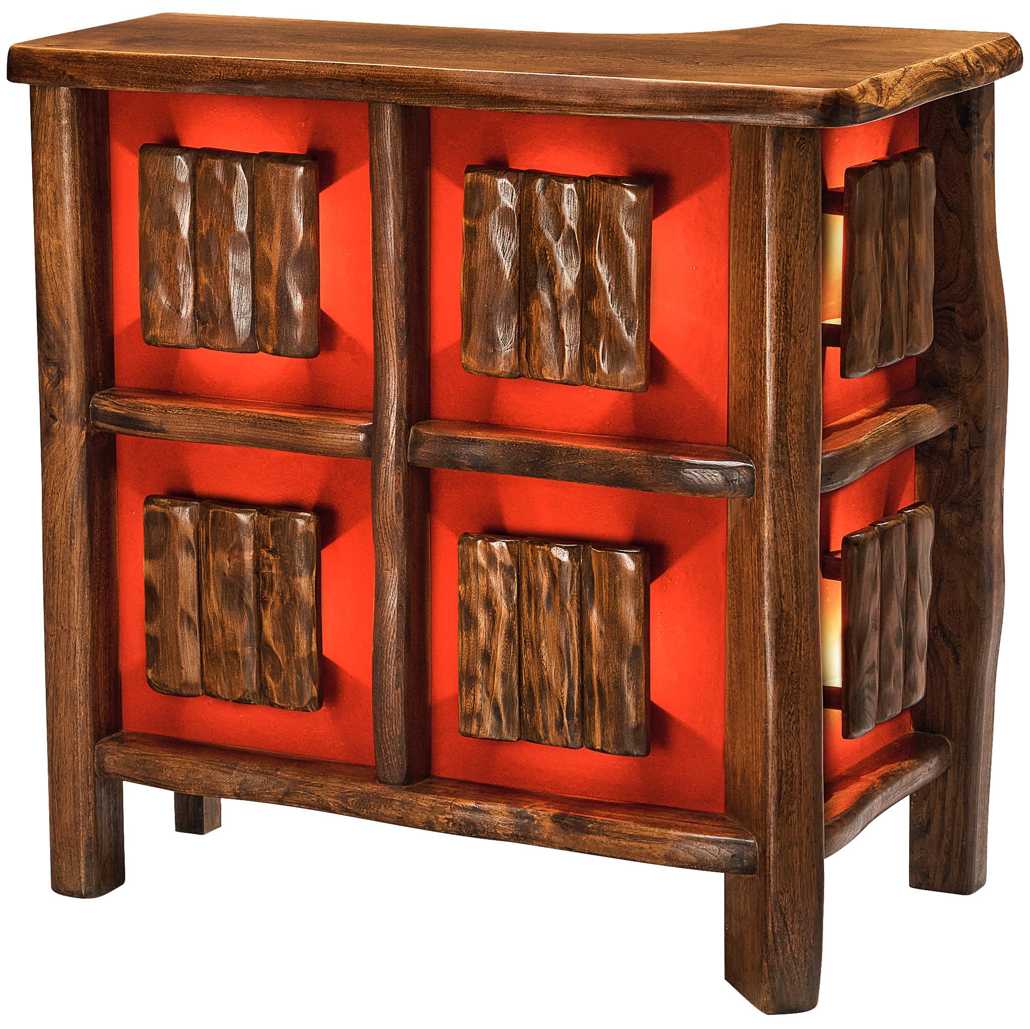 1950s French Bar Cabinet in Solid Elm