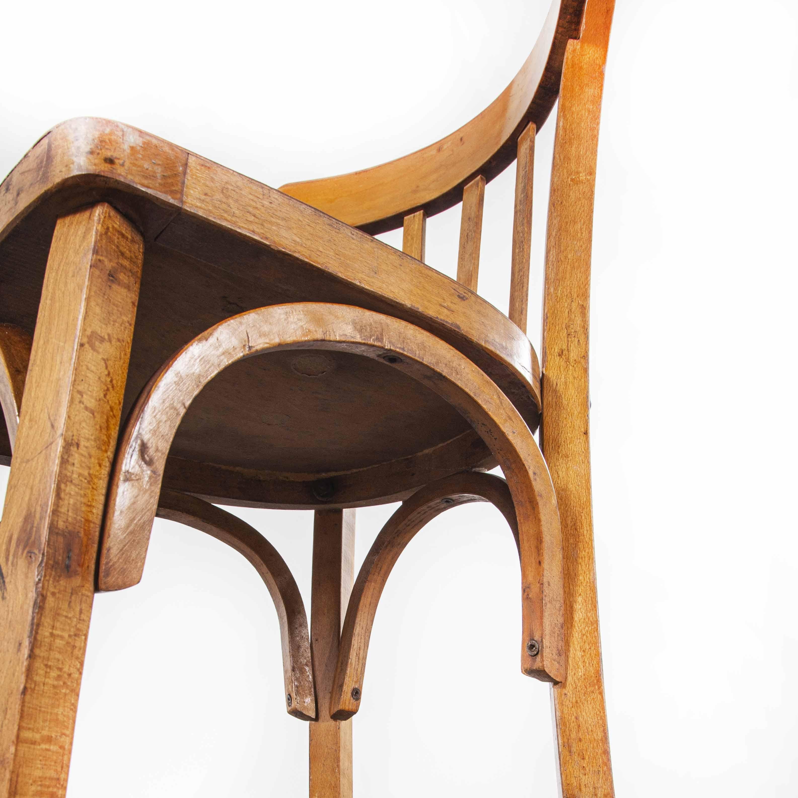 1950s French Baumann Bentwood Bistro Dining Chair, Model 1 6