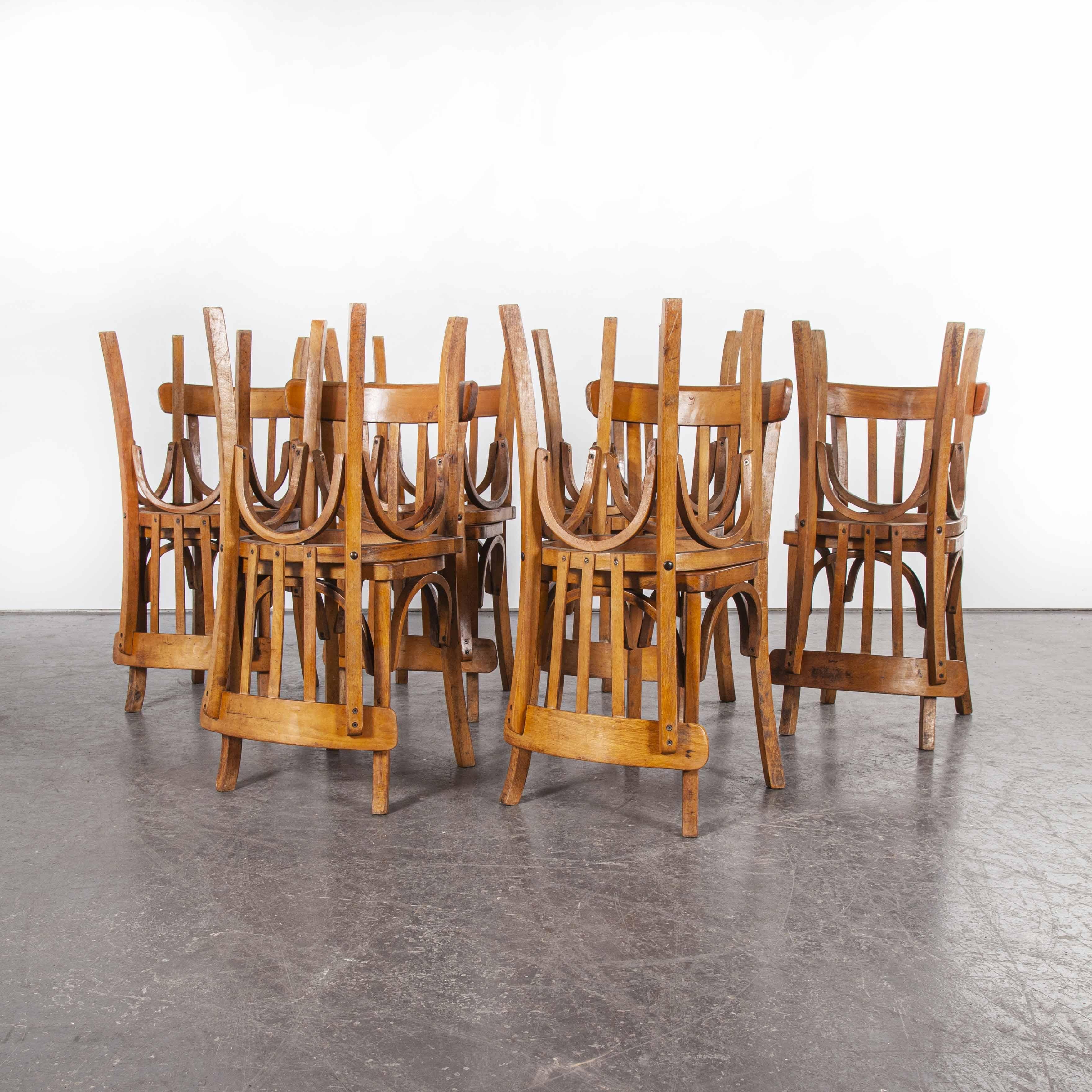 Mid-20th Century 1950s French Baumann Bentwood Bistro Dining Chair, Model 1