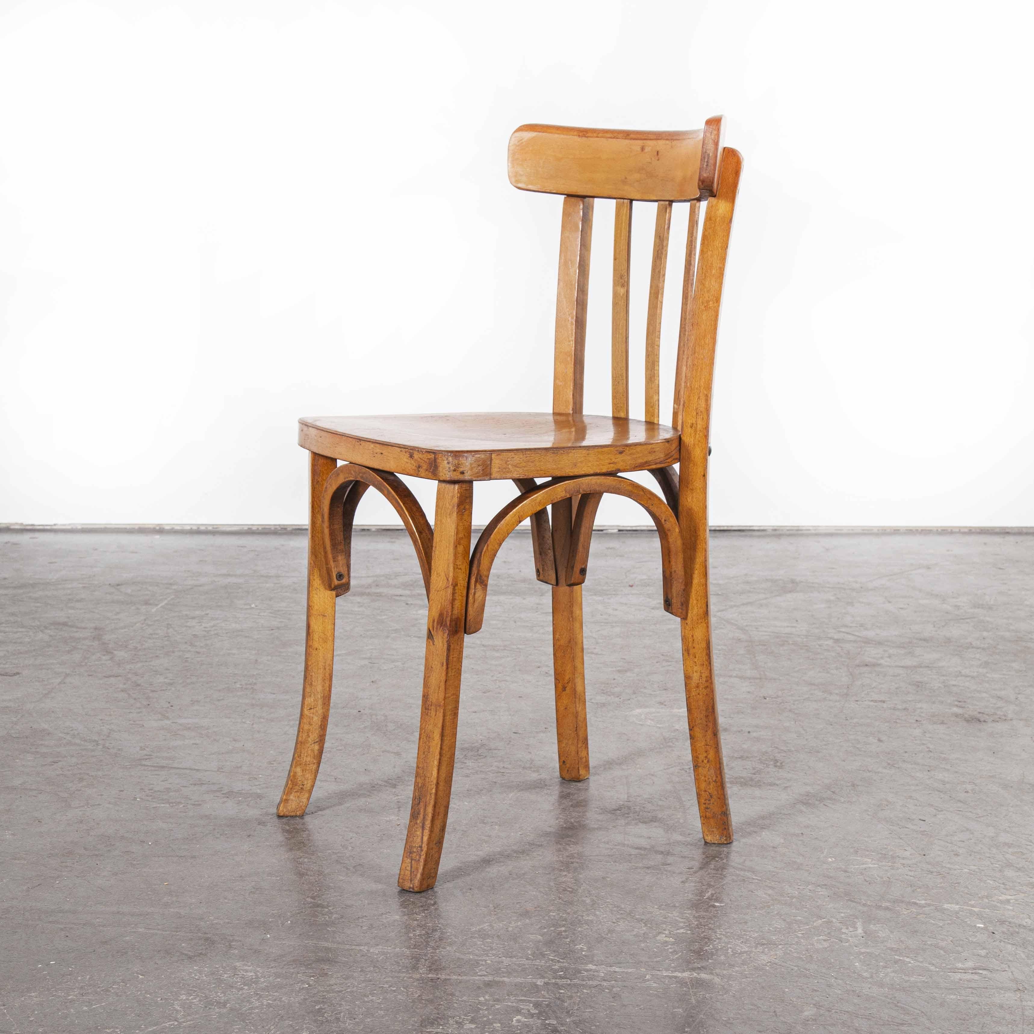 1950s French Baumann Bentwood Bistro Dining Chair, Model 1 1