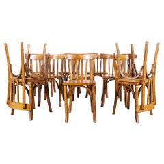 chaise de salle à manger bistro en bois d'acajou Baumann des années 1950:: modèle 1