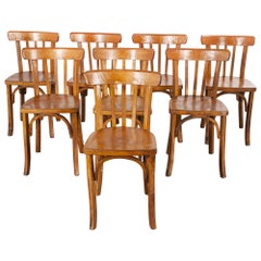 1950s French Baumann Bentwood Bistro Dining Chair, Model 1, Set of Eight