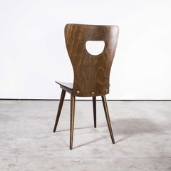 1950's French Baumann Bentwood Classic Shaped Dining Chair, Set of Four