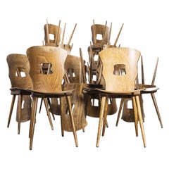 Fauteuil de salle à manger en bois cintré Gentiane de Baumann des années 1950, bonne quantité disponible