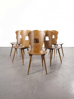 1950's French Baumann Bentwood Gentiane Dining Chair, Set of Six
