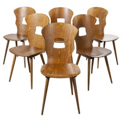 1950's French Baumann Bentwood Gentiane Dining Chair, Set of Six