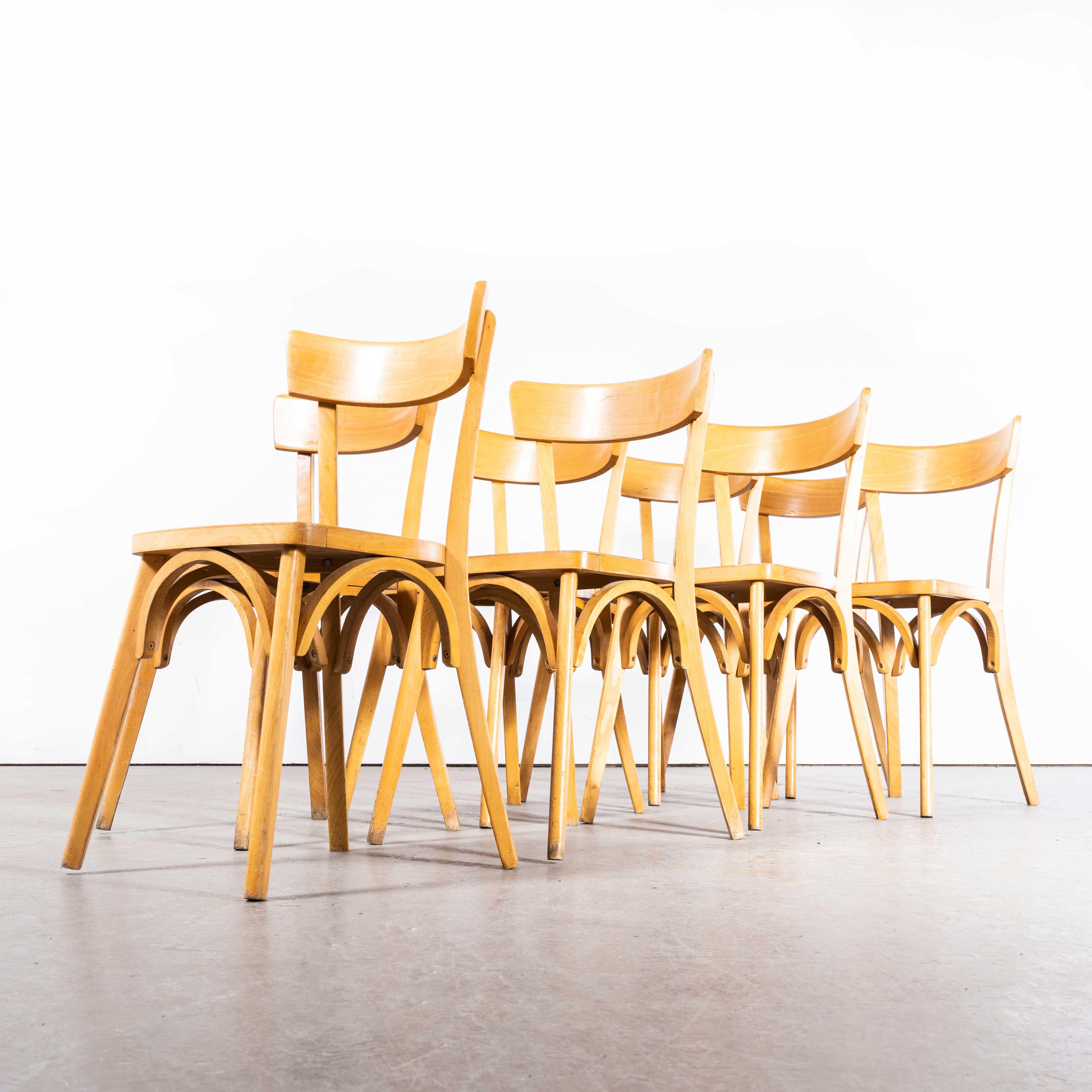 1950s French Baumann Blonde Beech Bentwood Dining Chairs – Set Of Eight

1950s French Baumann Blonde Beech Bentwood Dining Chairs – Set Of Eight. Baumann is a slightly off the radar French producer just starting to gain traction in the market.