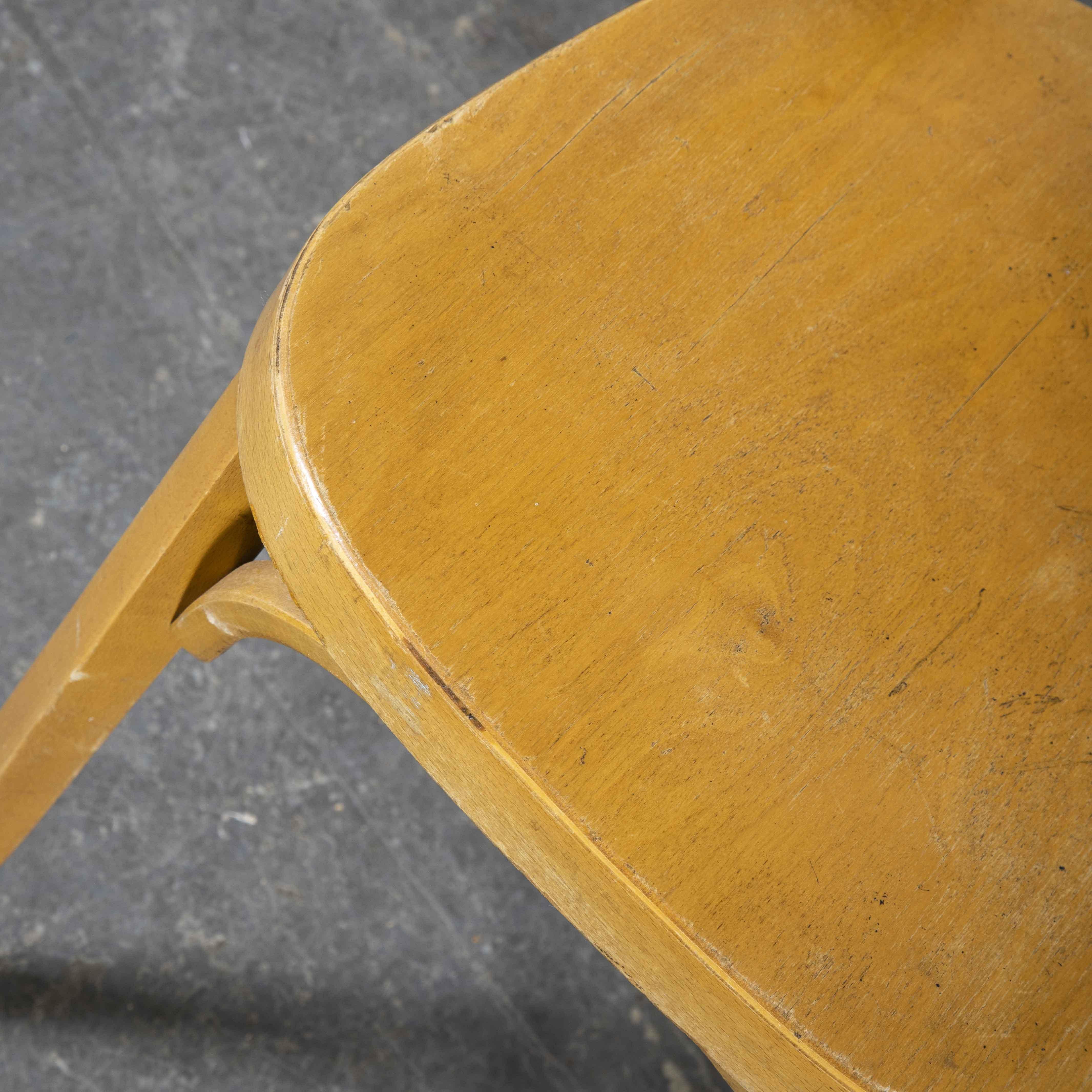 1950's French Baumann Blonde Beech Bentwood Dining Chairs, Set of Eight For Sale 5