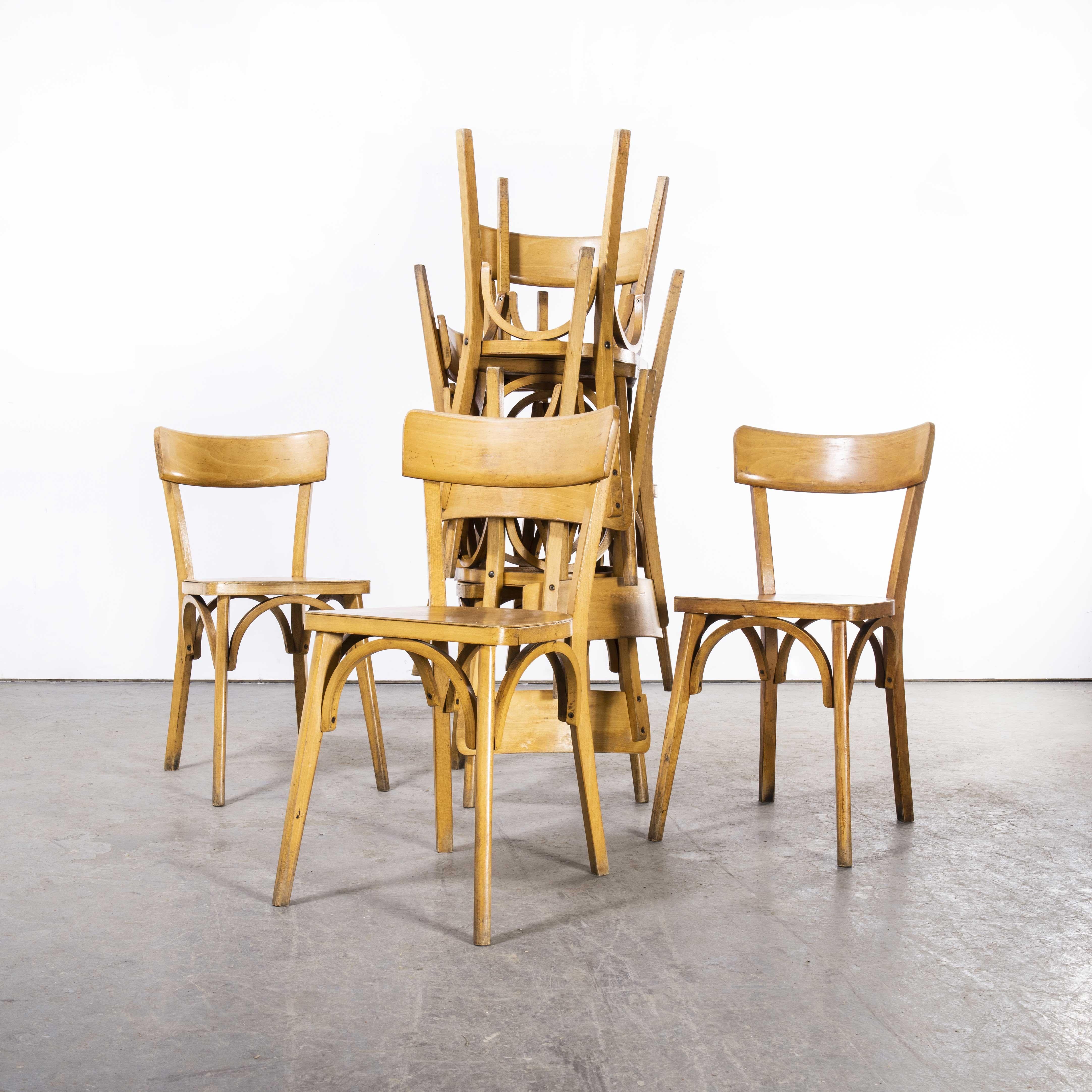 1950’s French Baumann Blonde slim back bentwood dining chairs – various quantities available
1950’s French Baumann Blonde slim back bentwood dining chairs – various quantities available. Baumann is a slightly off the radar French producer just