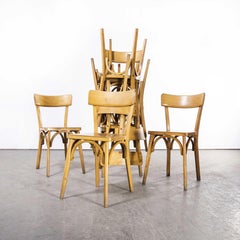 Chaises de salle à manger Baumann françaises à dossier mince en bois courbé des années 1950 - Divers Quantiti