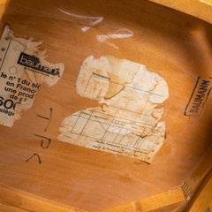 1950s French Baumann Blonde Tri Back Bentwood Dining Chairs, Set of Six