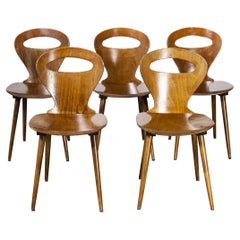 1950's French Baumann Fourmi Dining Chair, Set of Five