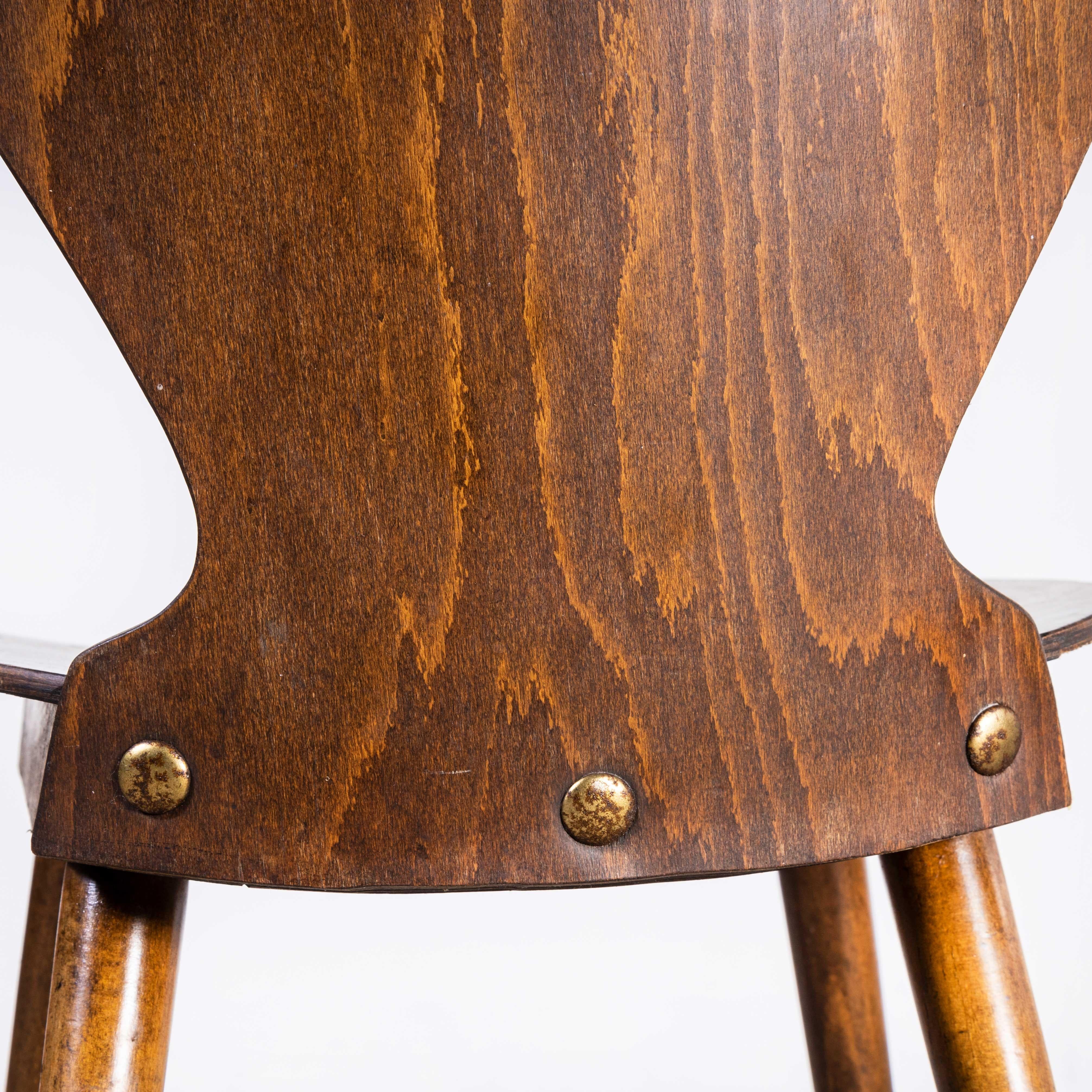 Chaise de salle à manger française Baumann Fourmi des années 1950, lot de dix 1
