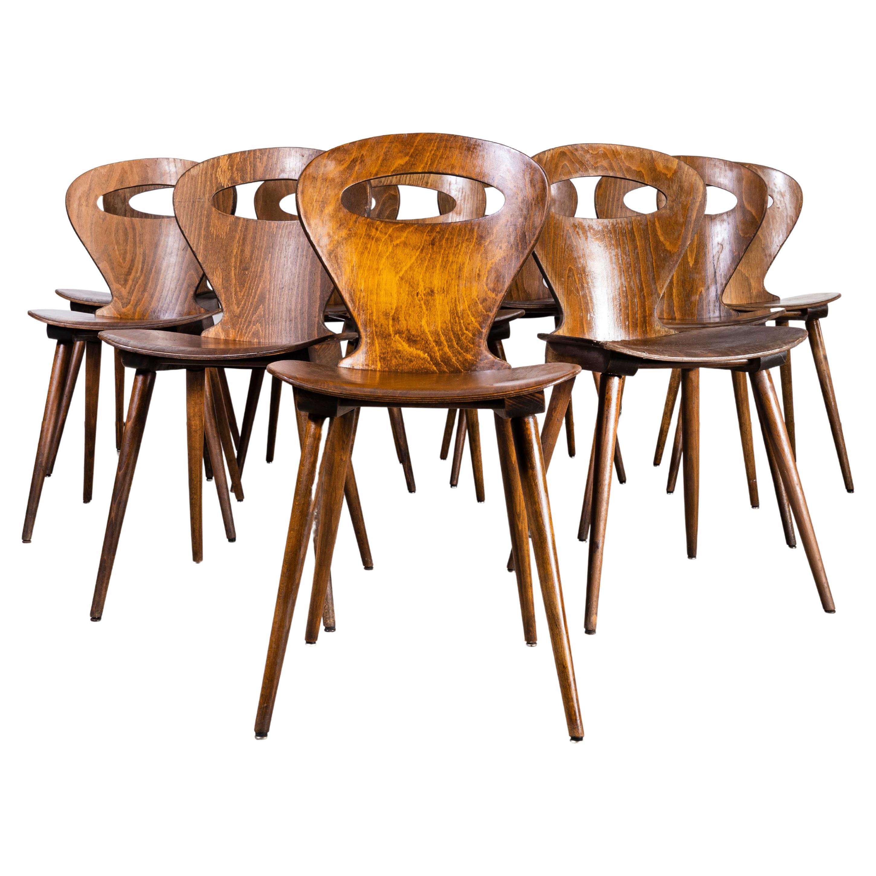 1950's French Baumann Fourmi Dining Chair, Set of Ten