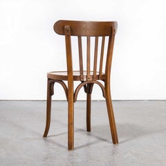 1950's French Baumann Honey Bentwood Dining Chair, Set of Four