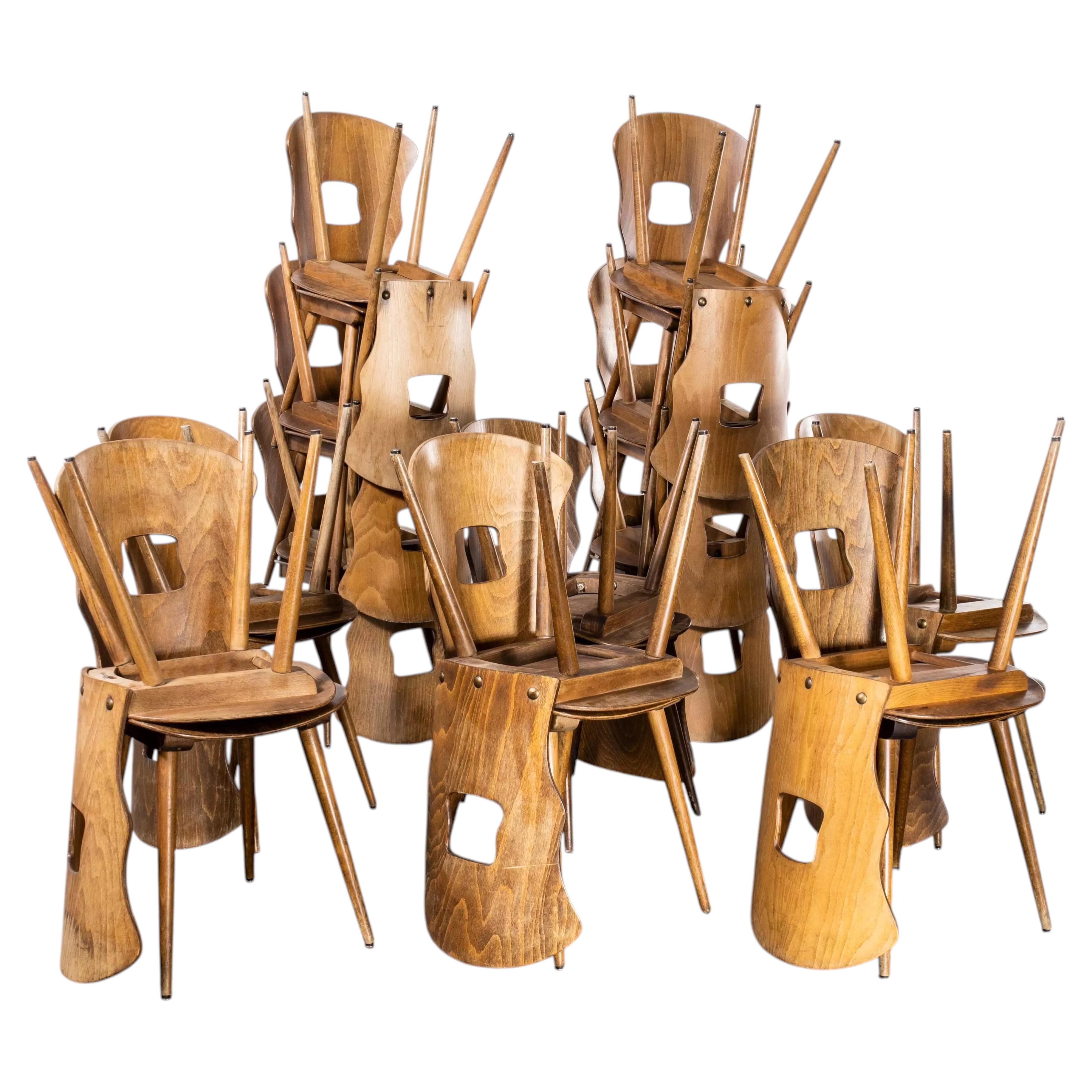 1950's French Baumann Light Oak Gentiane Dining Chair