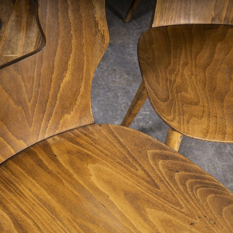 1950's French Baumann Light Oak Gentiane Dining Chair, Large Quantities ...