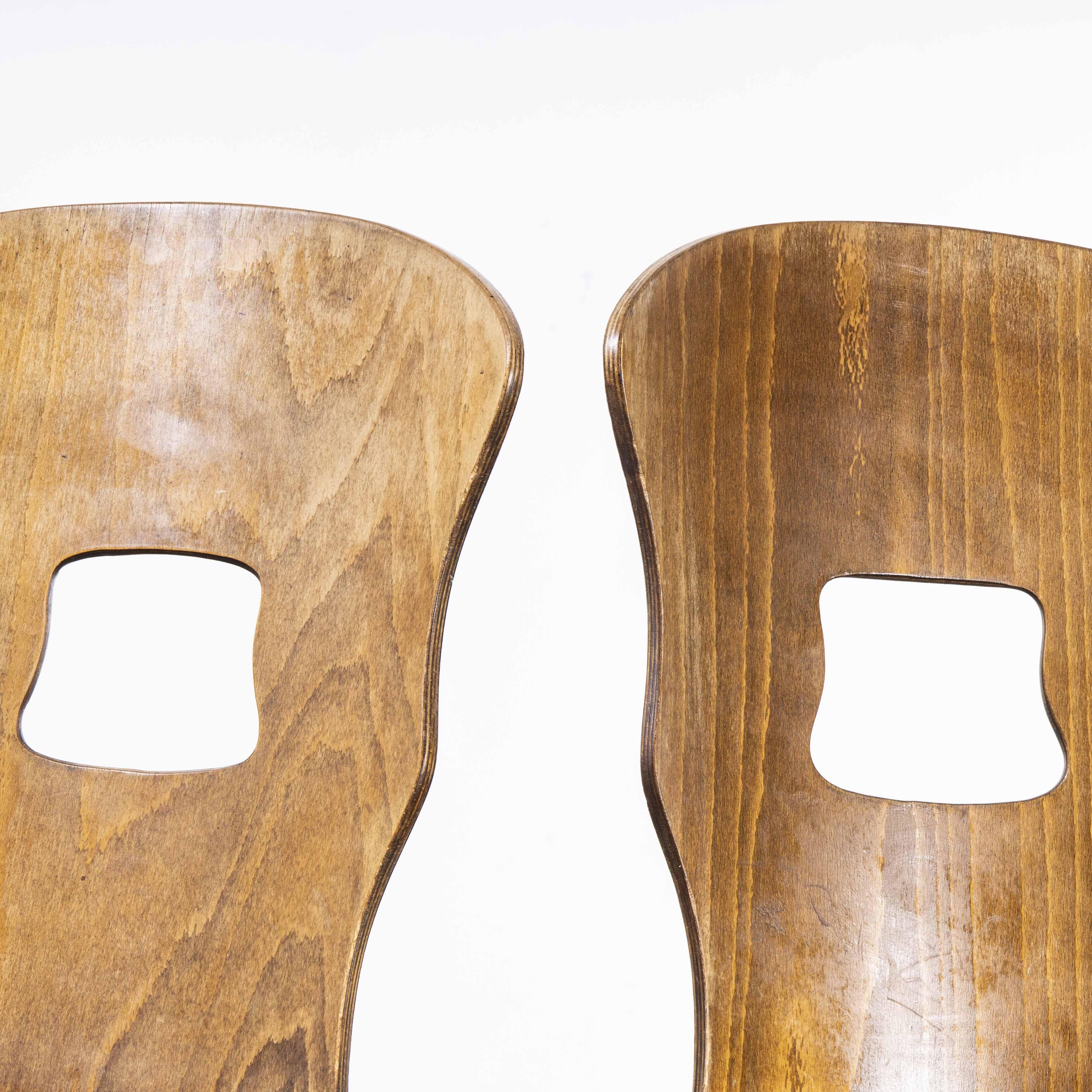 1950's French Baumann Light Oak Gentiane  Dining Chair - Set Of Four 7