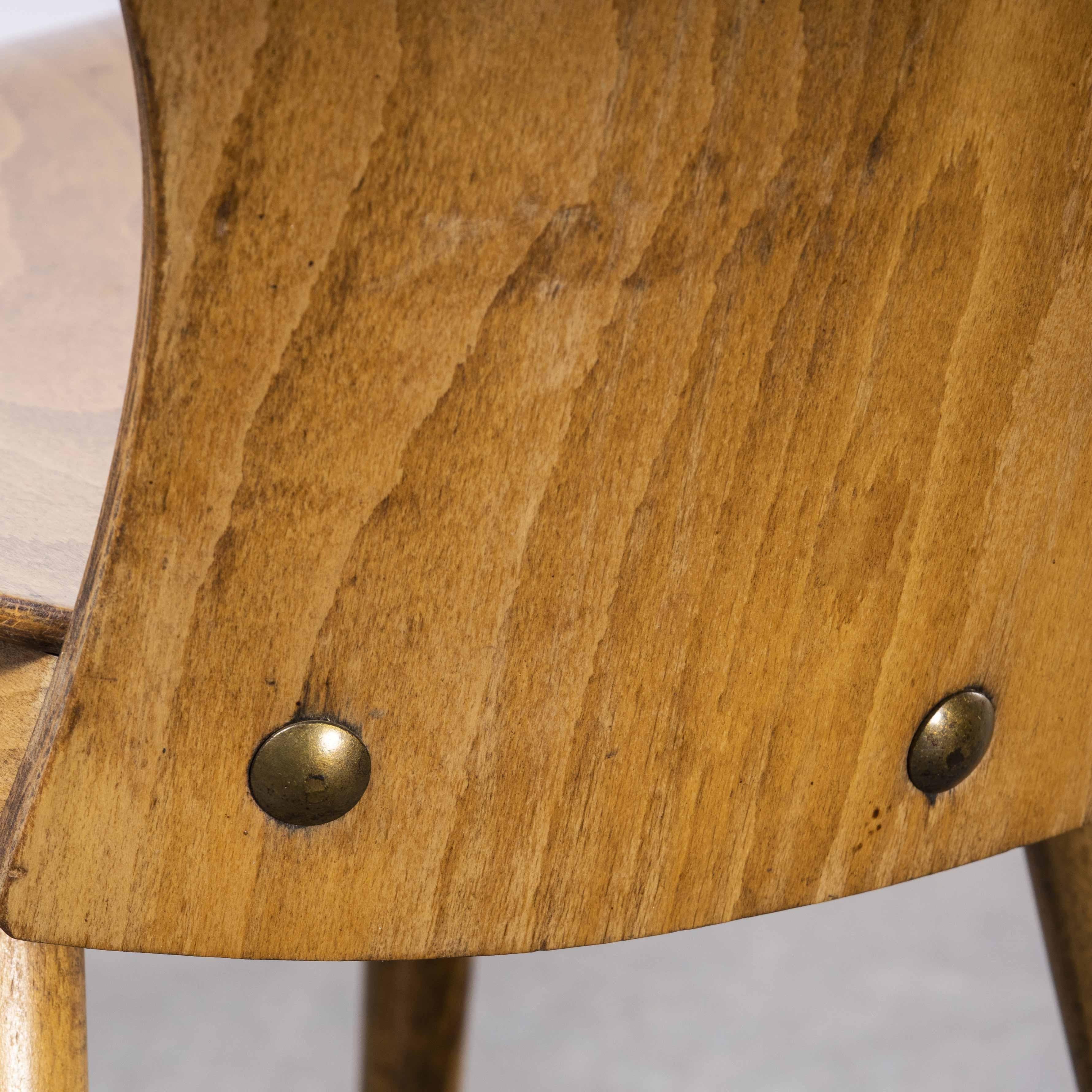 1950’s French Baumann Light Oak Gentiane Dining Chair – Set Of Six 1
