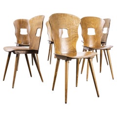 1950’s French Baumann Light Oak Gentiane Dining Chair – Set Of Six