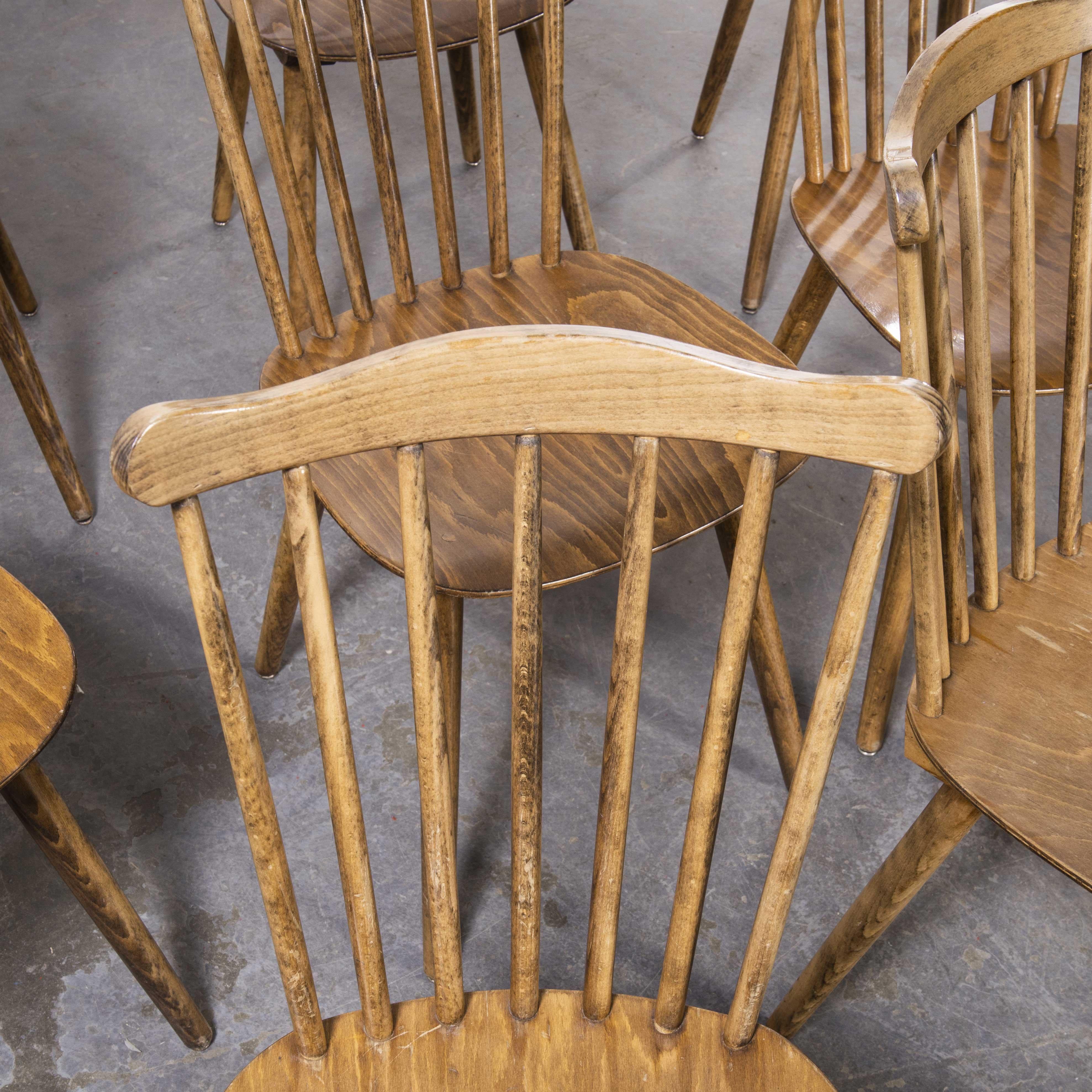 1950's French Baumann Menuet Dining Chair, Set of Eight For Sale 2