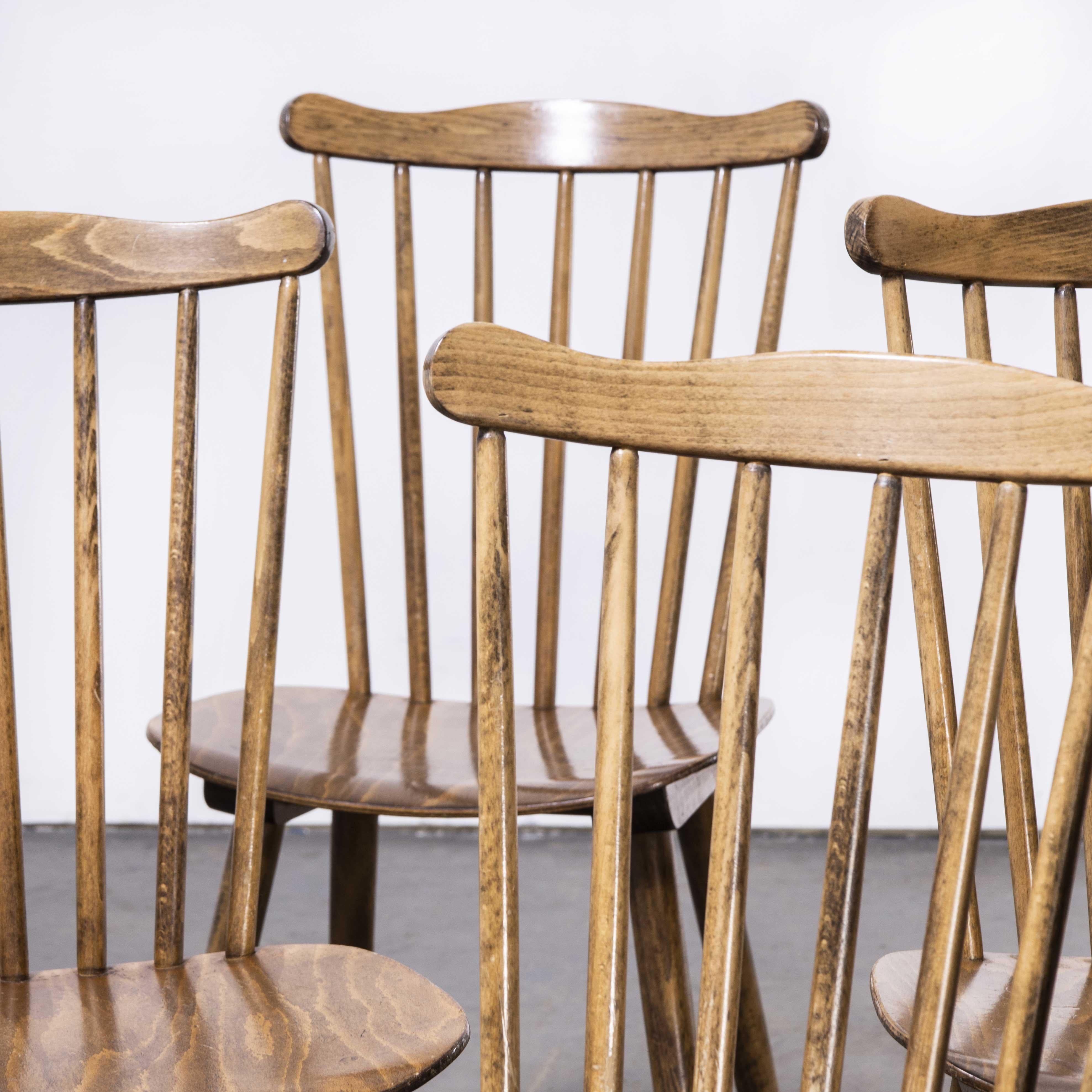 1950's French Baumann Menuet Dining Chair, Set of Eight For Sale 4