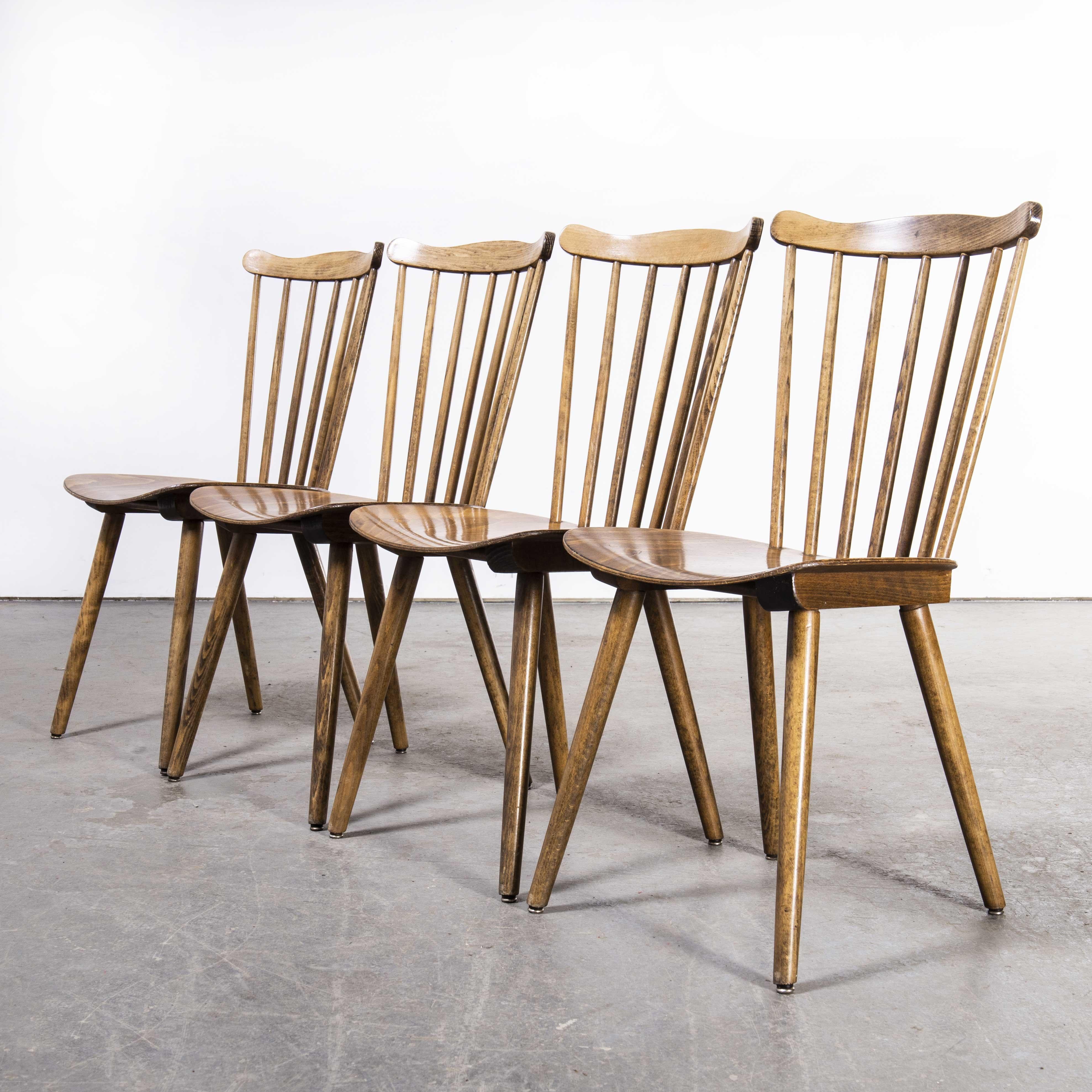 1950's French Baumann Menuet Dining Chair, Set of Four For Sale 1