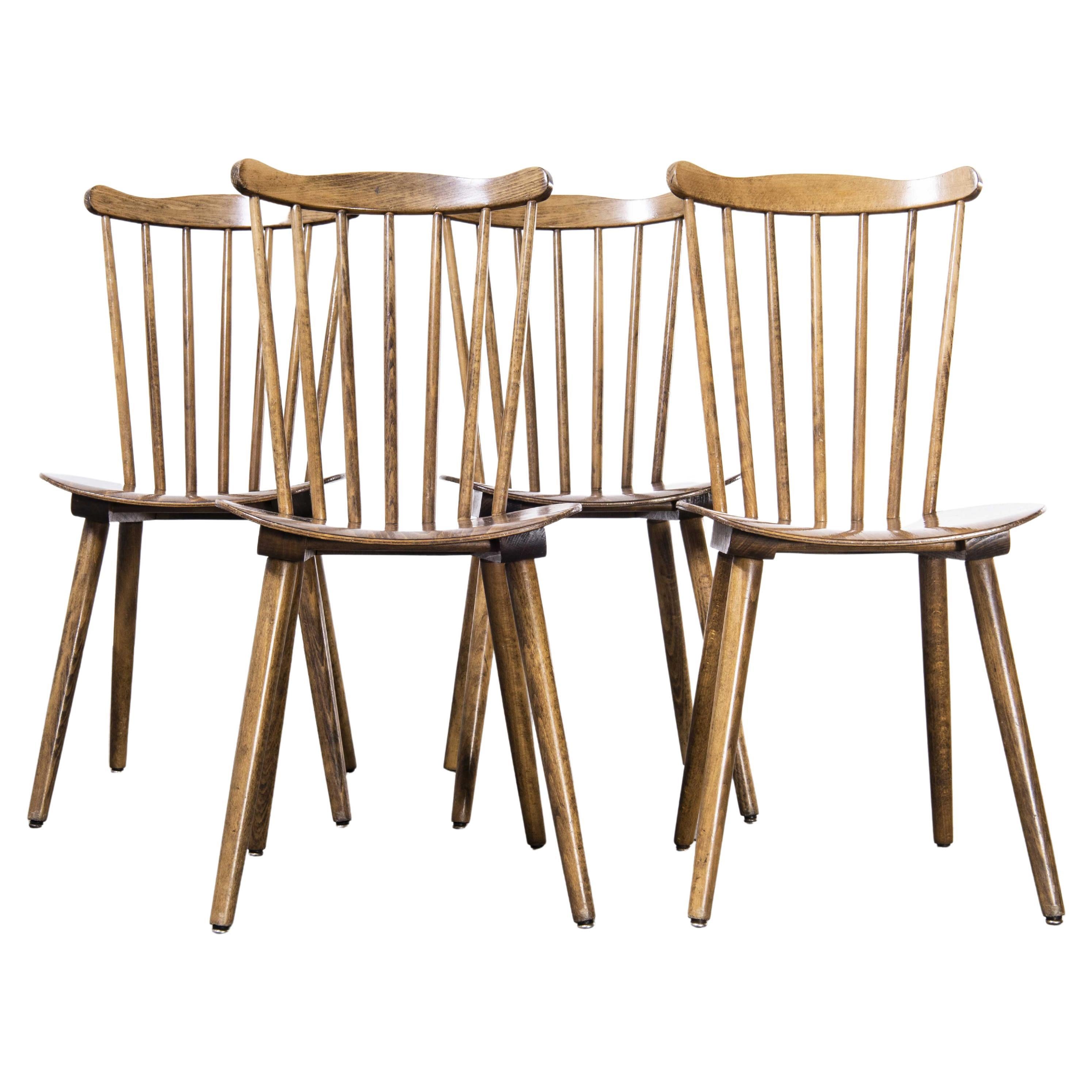 1950's French Baumann Menuet Dining Chair, Set of Four For Sale