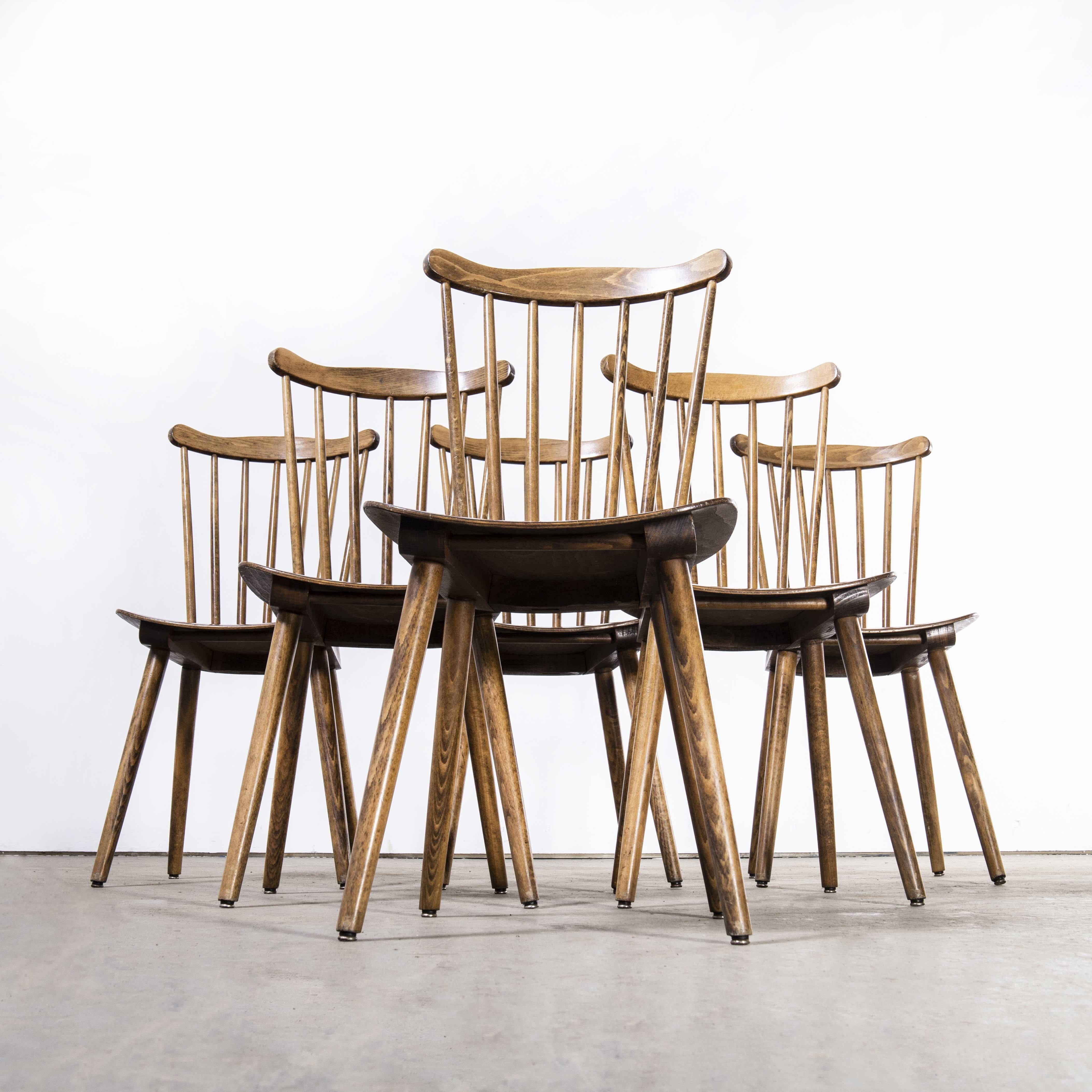 1950's French Baumann Menuet Dining Chair - Set Of Six For Sale 3