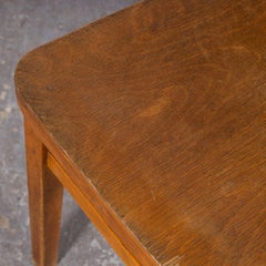 1950s French Baumann Mid Oak Bentwood Dining Chairs, Set of Four