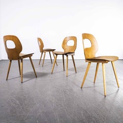 1950's French Baumann Oeil Dining Chair, Set of Four