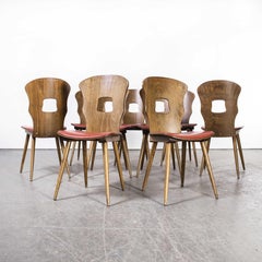 1950's French Baumann Upholstered Seat Gentiane  Dining Chair, Set of Six