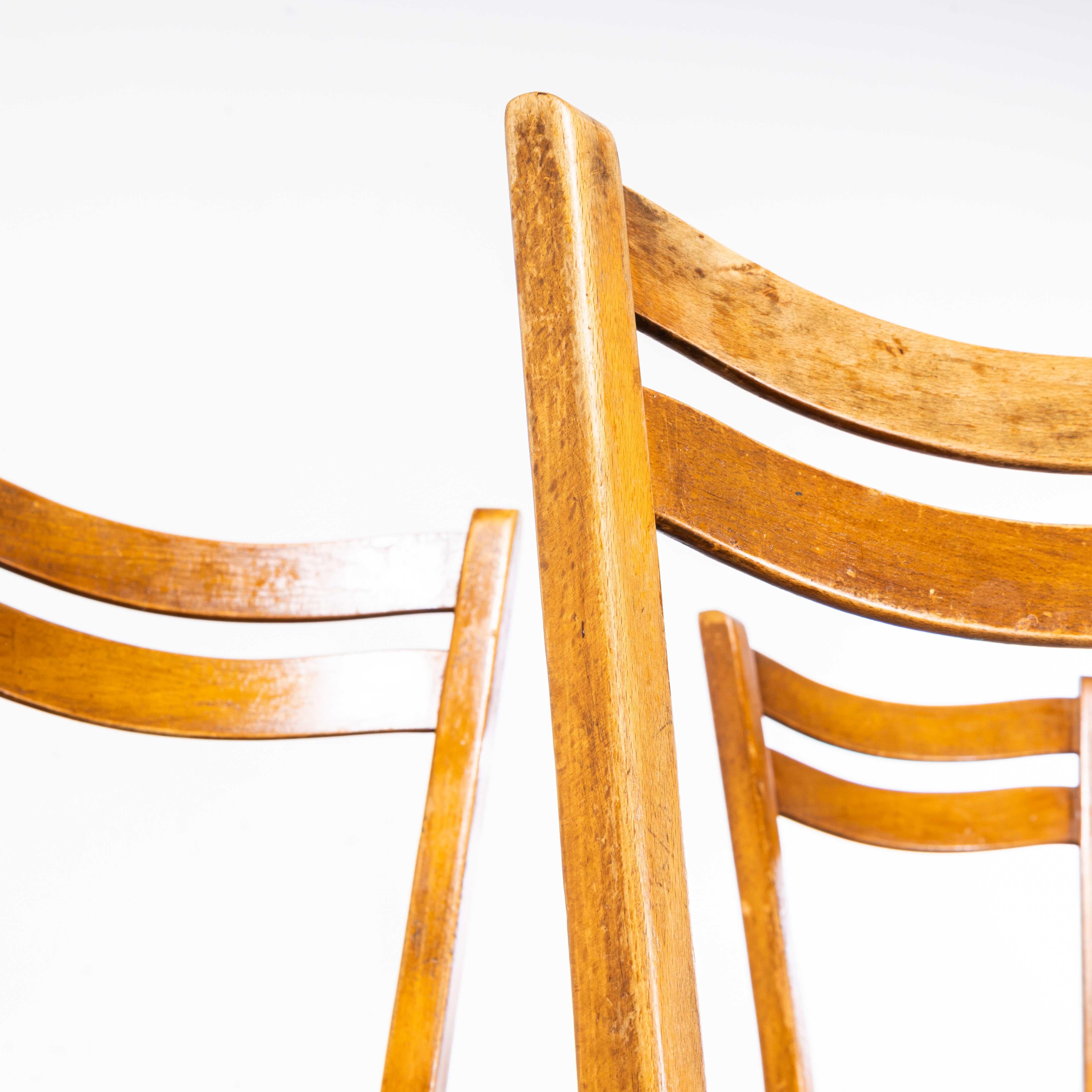 1950's French Baumann Wavy Back  Bentwood Dining Chairs - Set Of Four For Sale 1