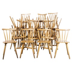 1950's French Beech Stick Back Dining Chairs, Good Quantities Available