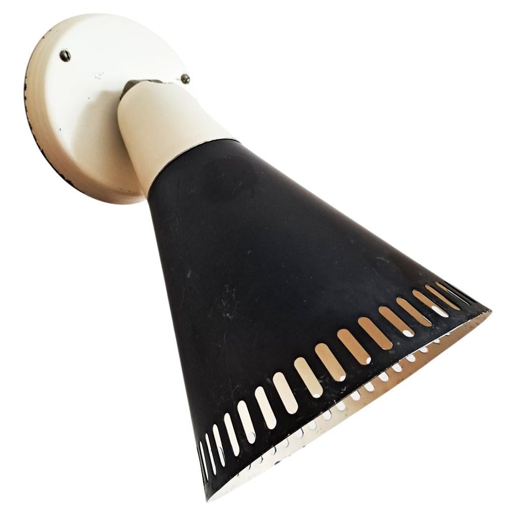 1950s French black Cone Sconce in the Manner of Jean Prouve