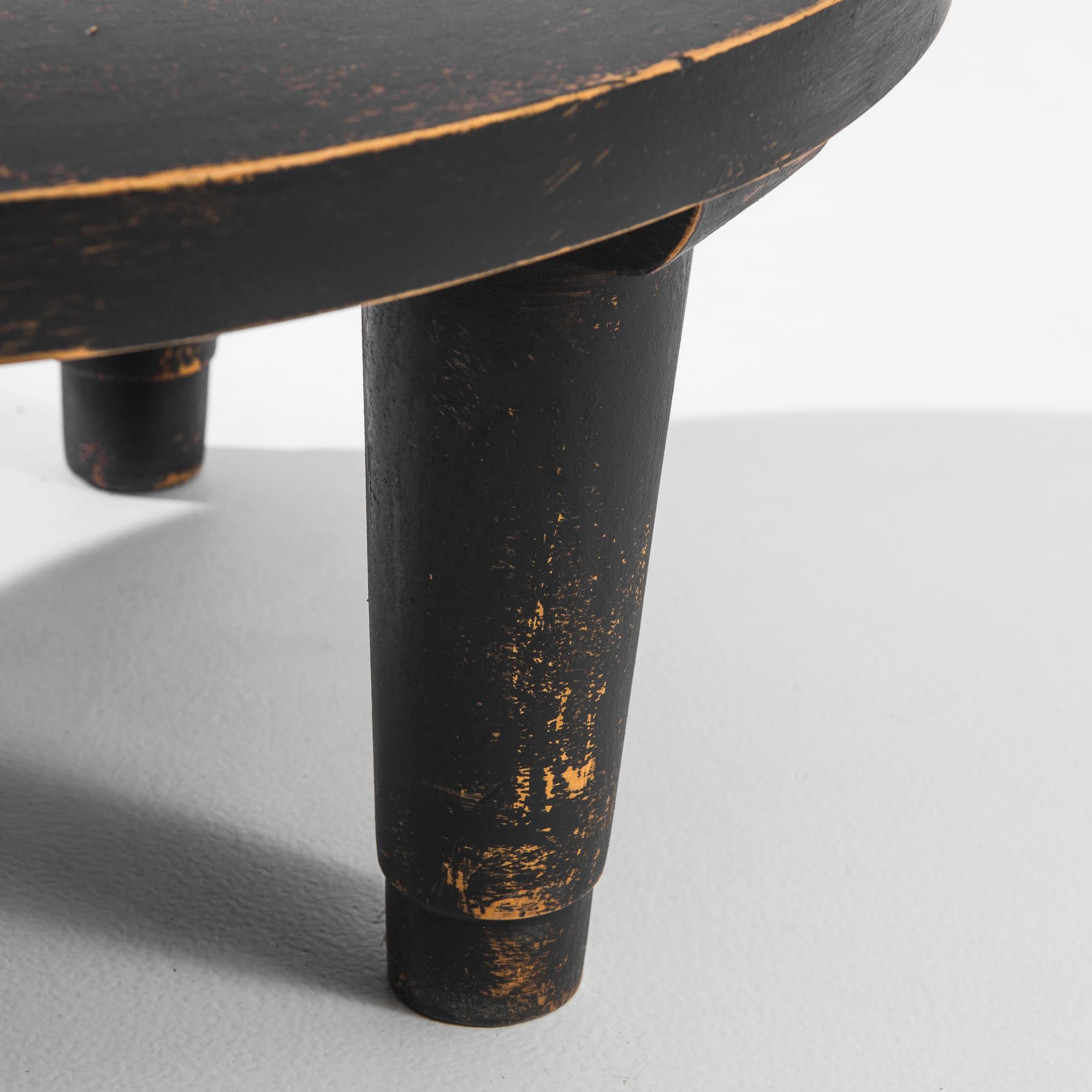 1950s French Black Patinated Two-Tier Table 1