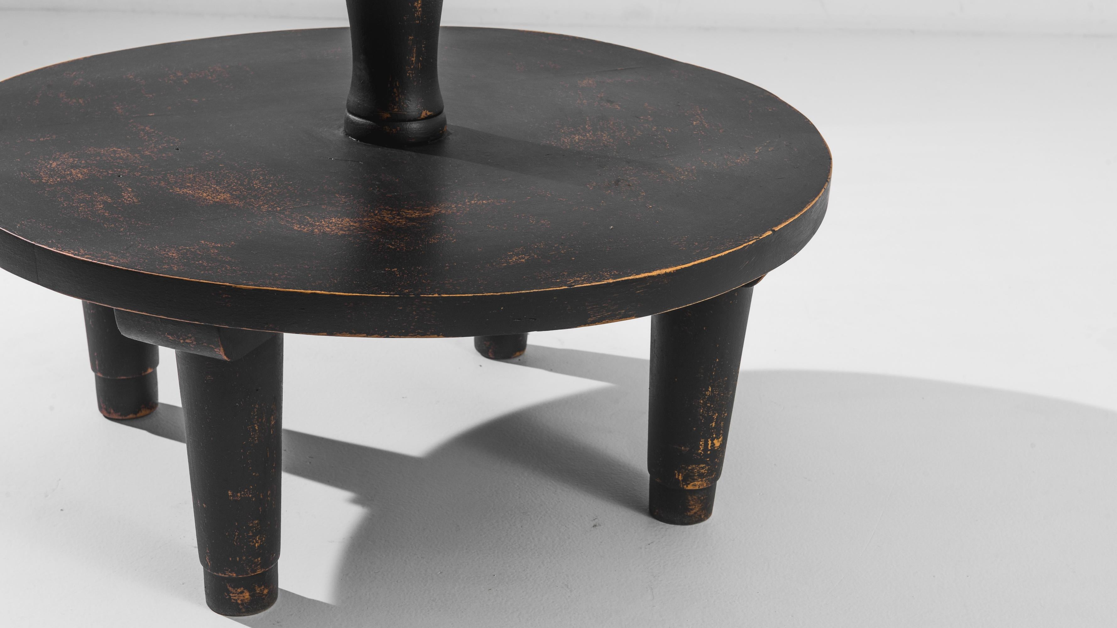 1950s French Black Patinated Two-Tier Table 2