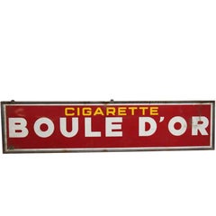 1950s French Boule D'or Cigarette Sign