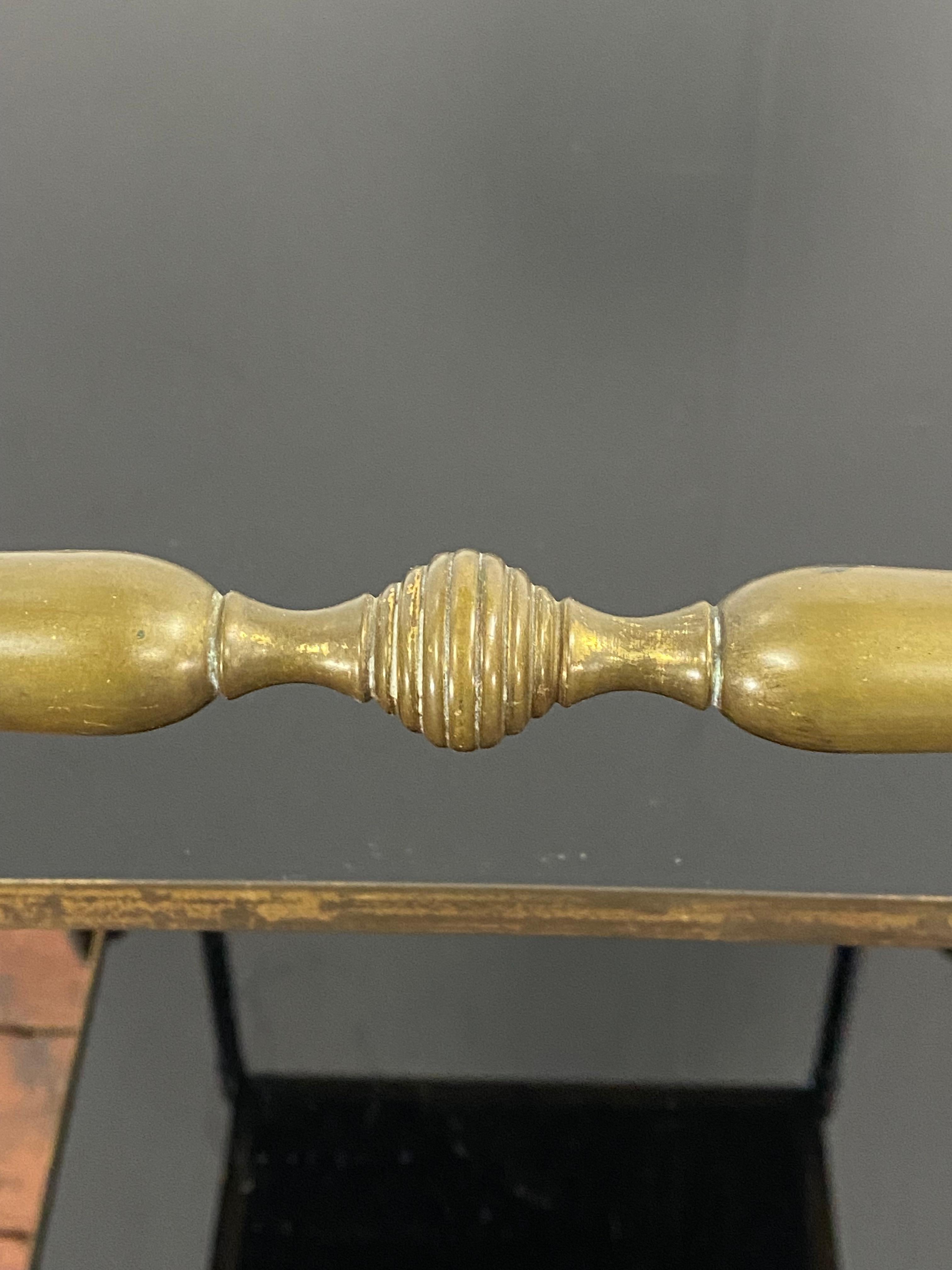 1950s French Brass and Black Vitrolite Glass Bar Cart For Sale 5