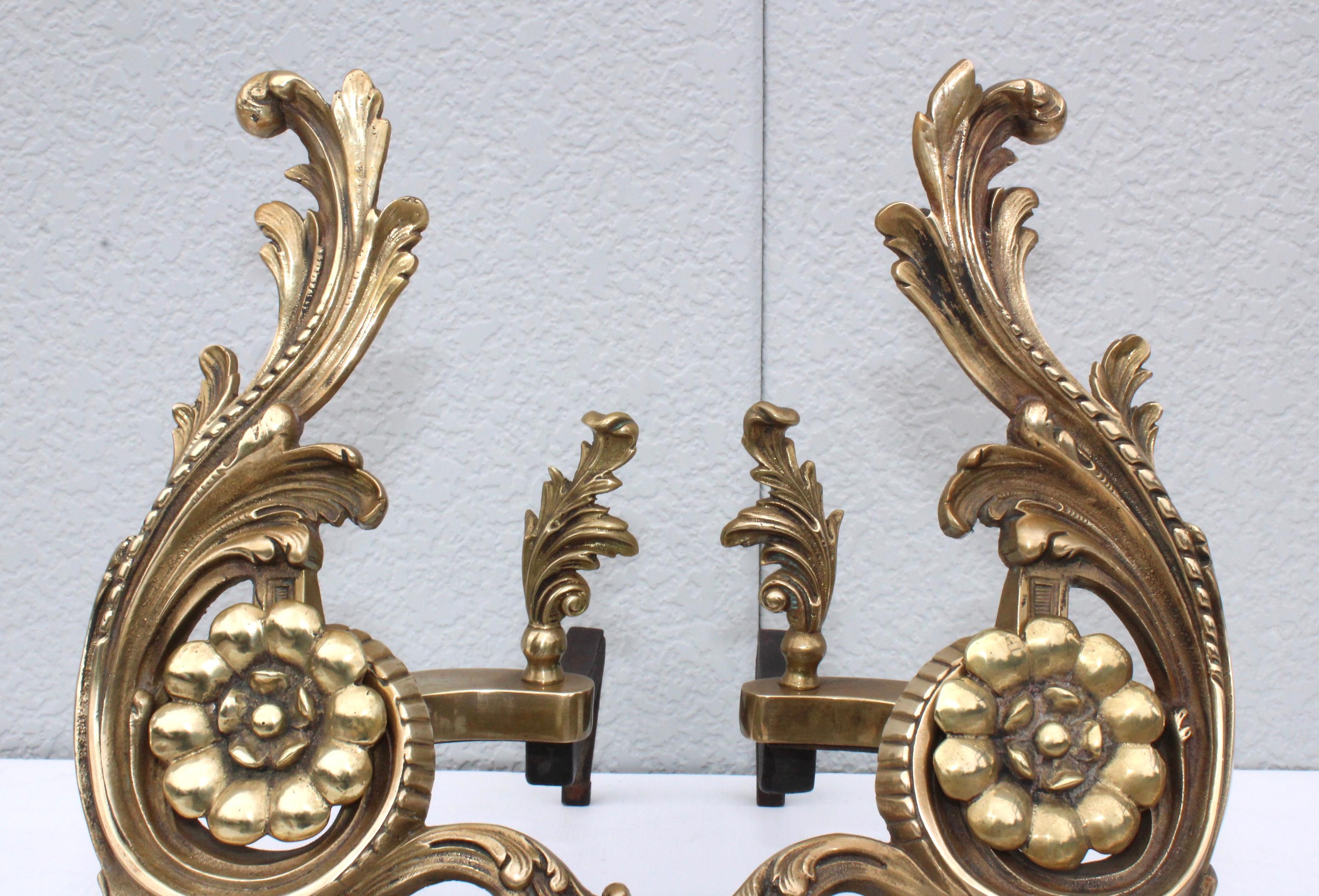 brass andirons for sale