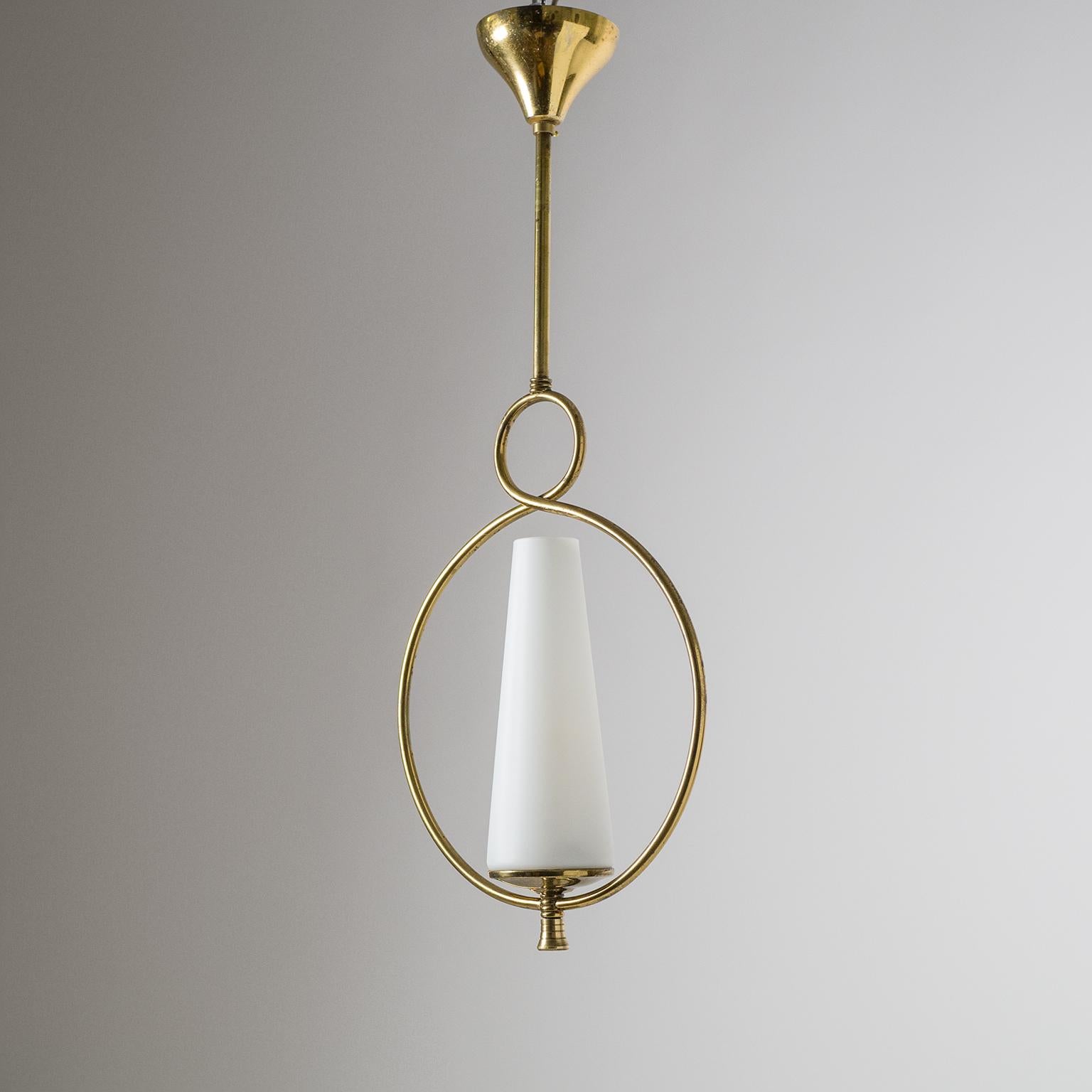 1950s French Brass Pendant 5