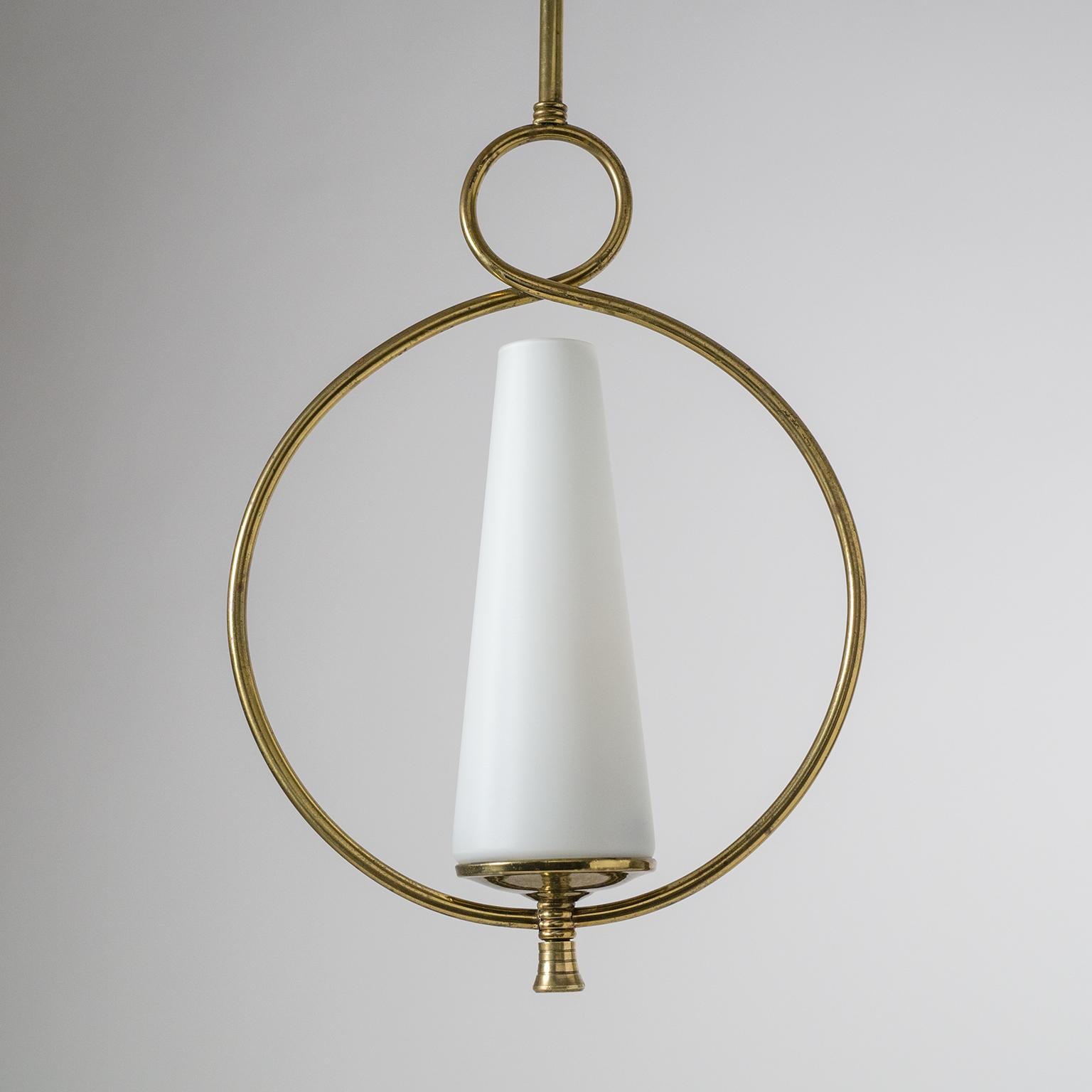 Mid-20th Century 1950s French Brass Pendant