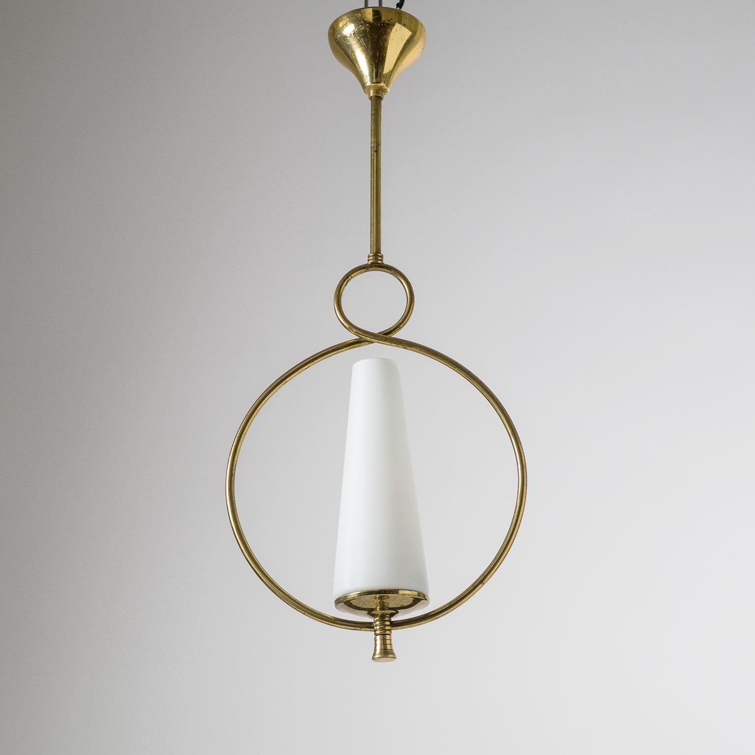 1950s French Brass Pendant 4