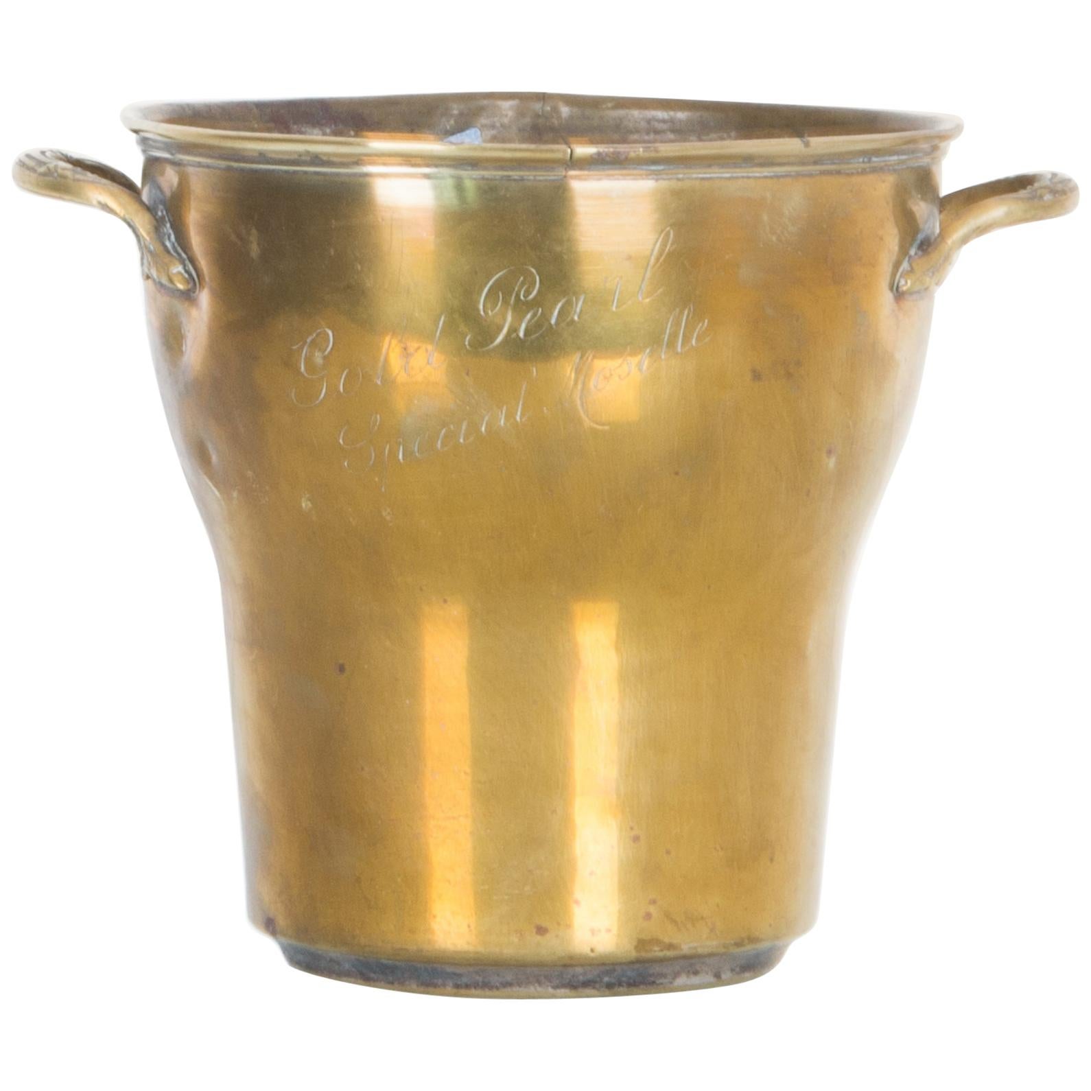 1950s French Brass Wine Cooler