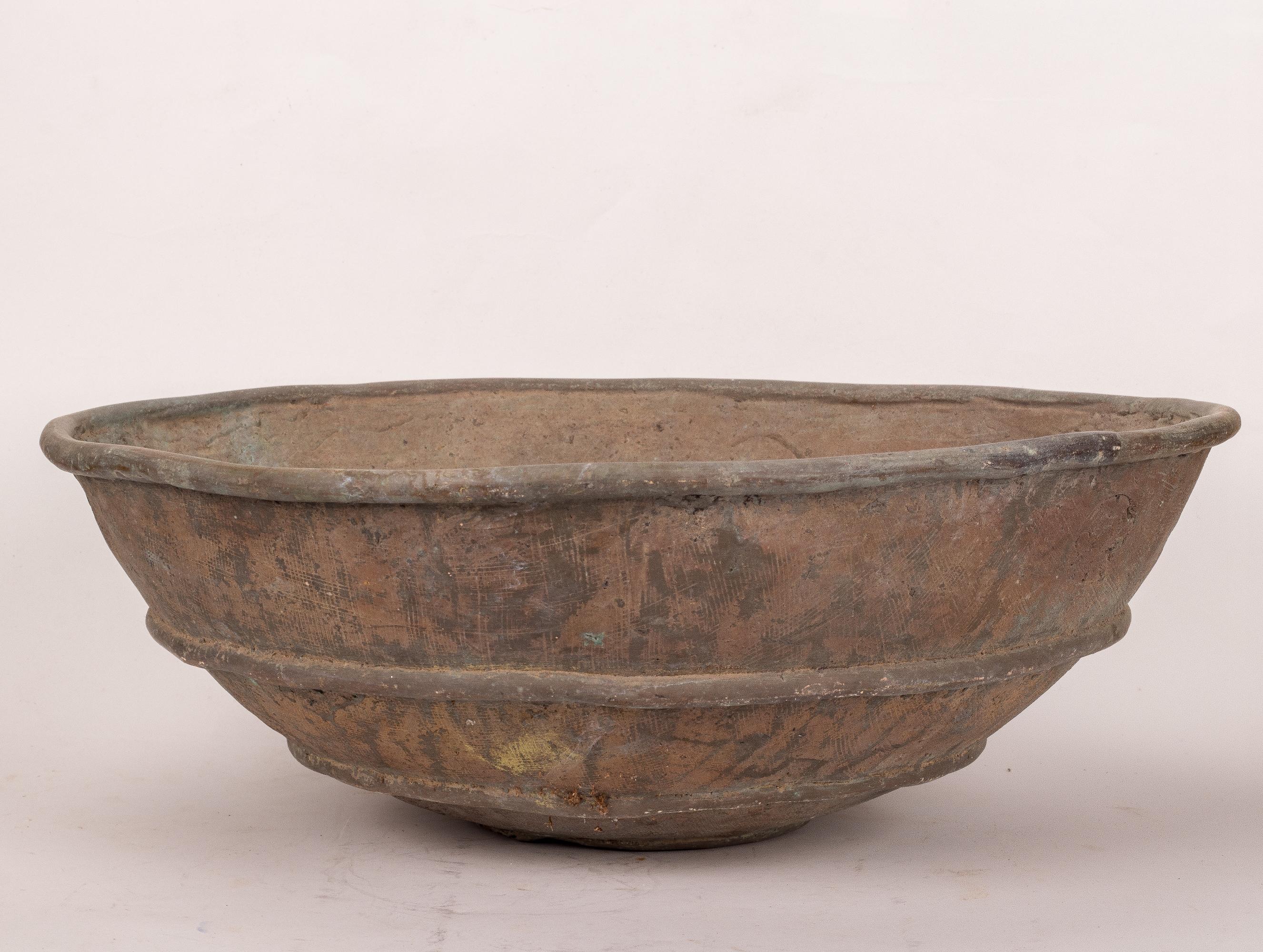 1950s French Bronze Round Rimmed Bowl 2
