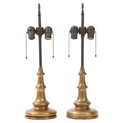 1950's French Bronze Table Lamps