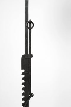 Lampadaire en fer forgé français brutaliste des années 1950