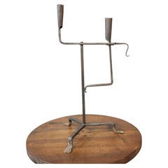 1950's French brutalist iron candlestick