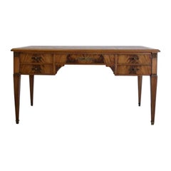 1950s French Bureau Plat in Bleached Mahogany